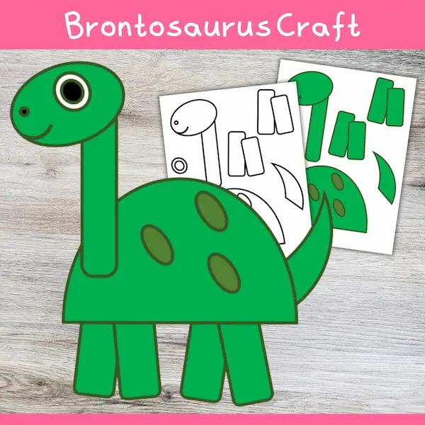 Fun Brontosaurus Craft Template for Creative Kids