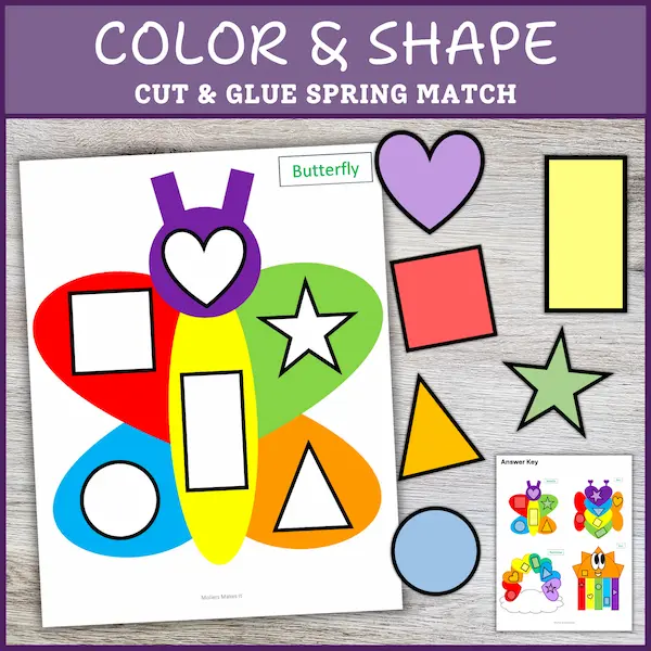 Spring Color & Shape Match: Fun Activities for Kids