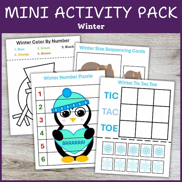 Mini Acivity Engaging Winter Mini Activity Pack for Kids